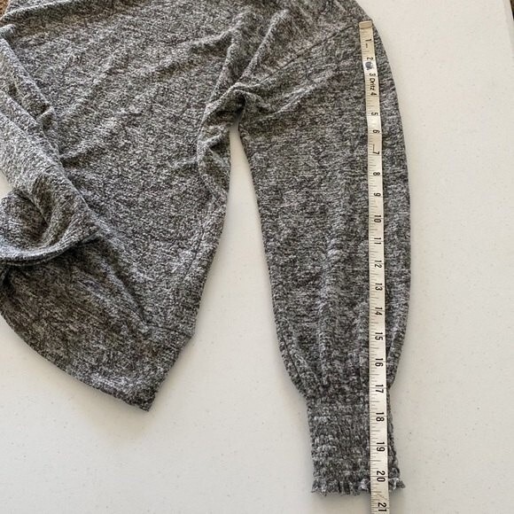 Lucky Brand Long Puffed Sleeve Knit Sweater Top Crew Neck Viscose Soft Comfy - Picture 14 of 15